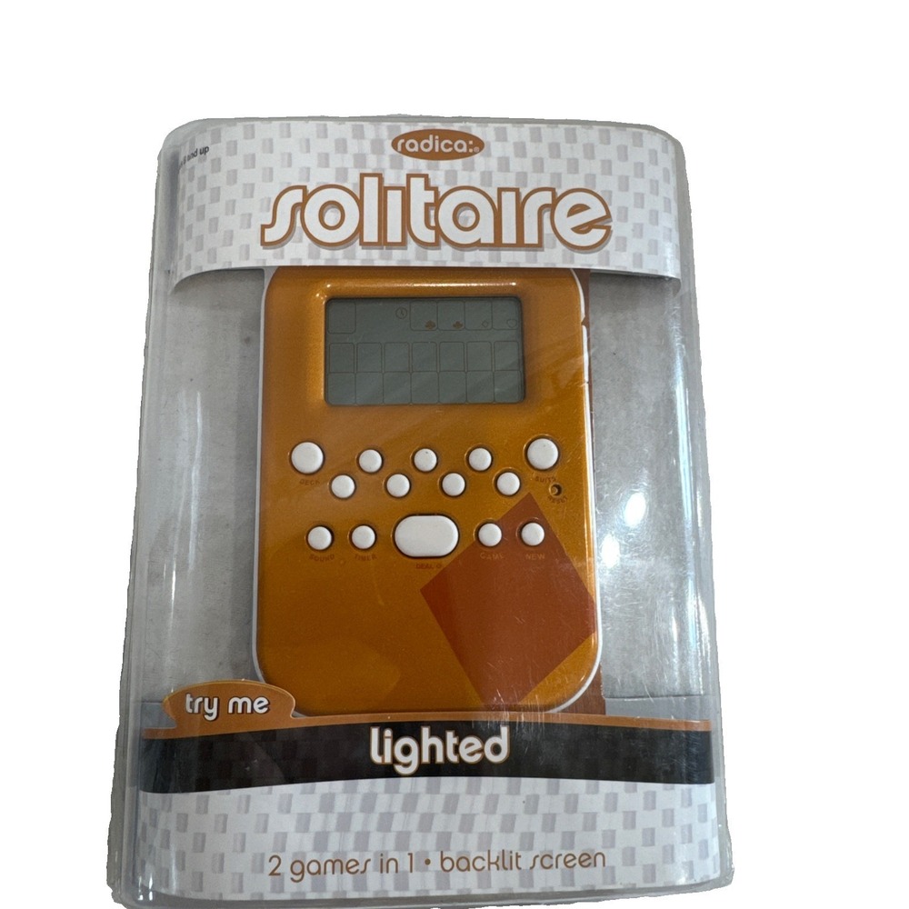 2009 Radica Lighted Solitare Handheld Electronic VTG 2 Games in 1 New Open Box